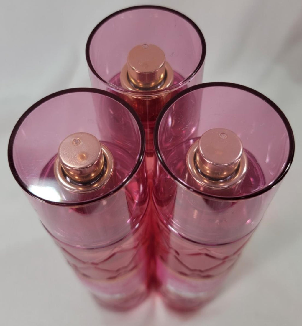 Set of 3 Pink Rose Scented Body Mist - 8 oz Fragrance Spray for Women