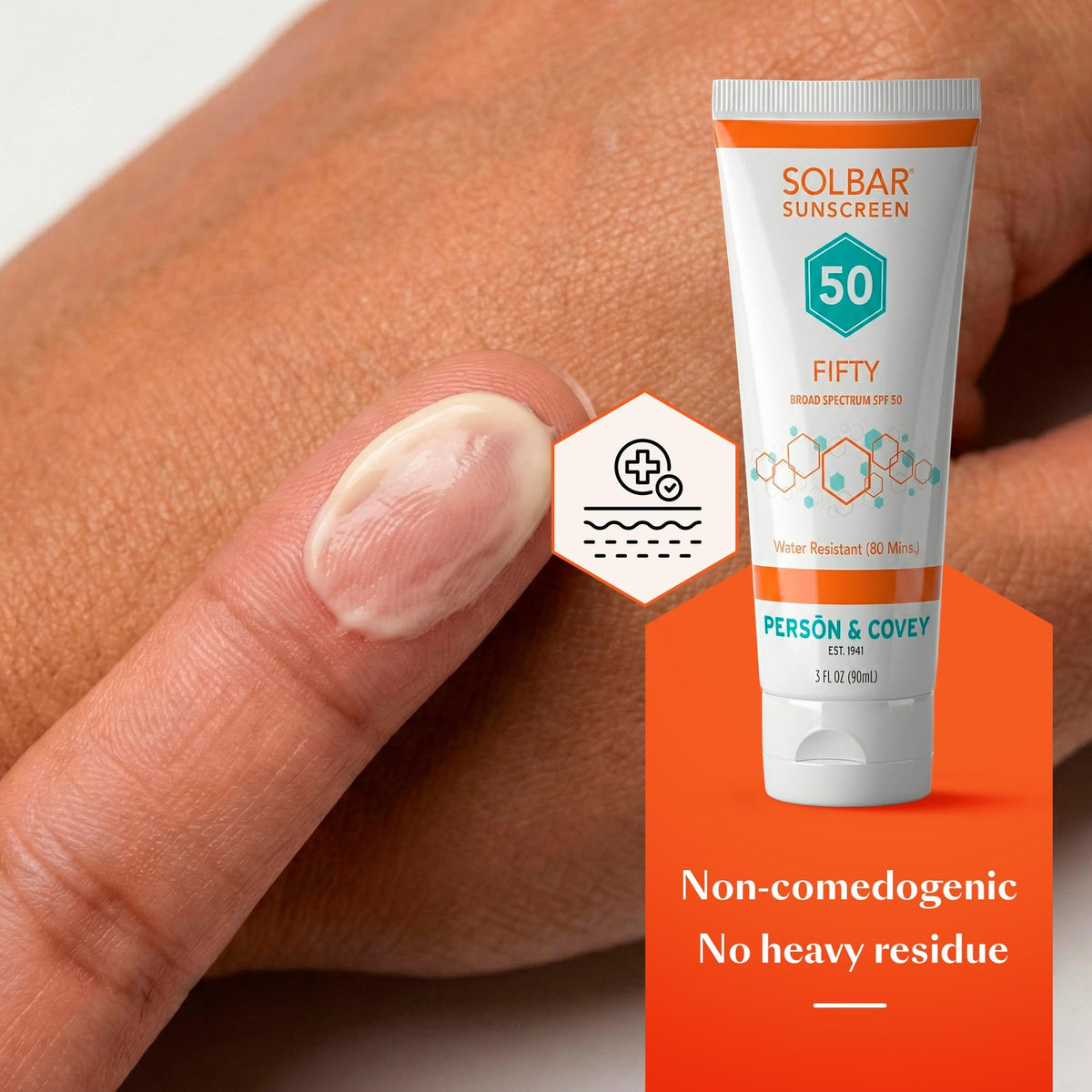 Broad Spectrum SPF 50 Sunscreen for Face & Body - Water-Resistant 3 Oz