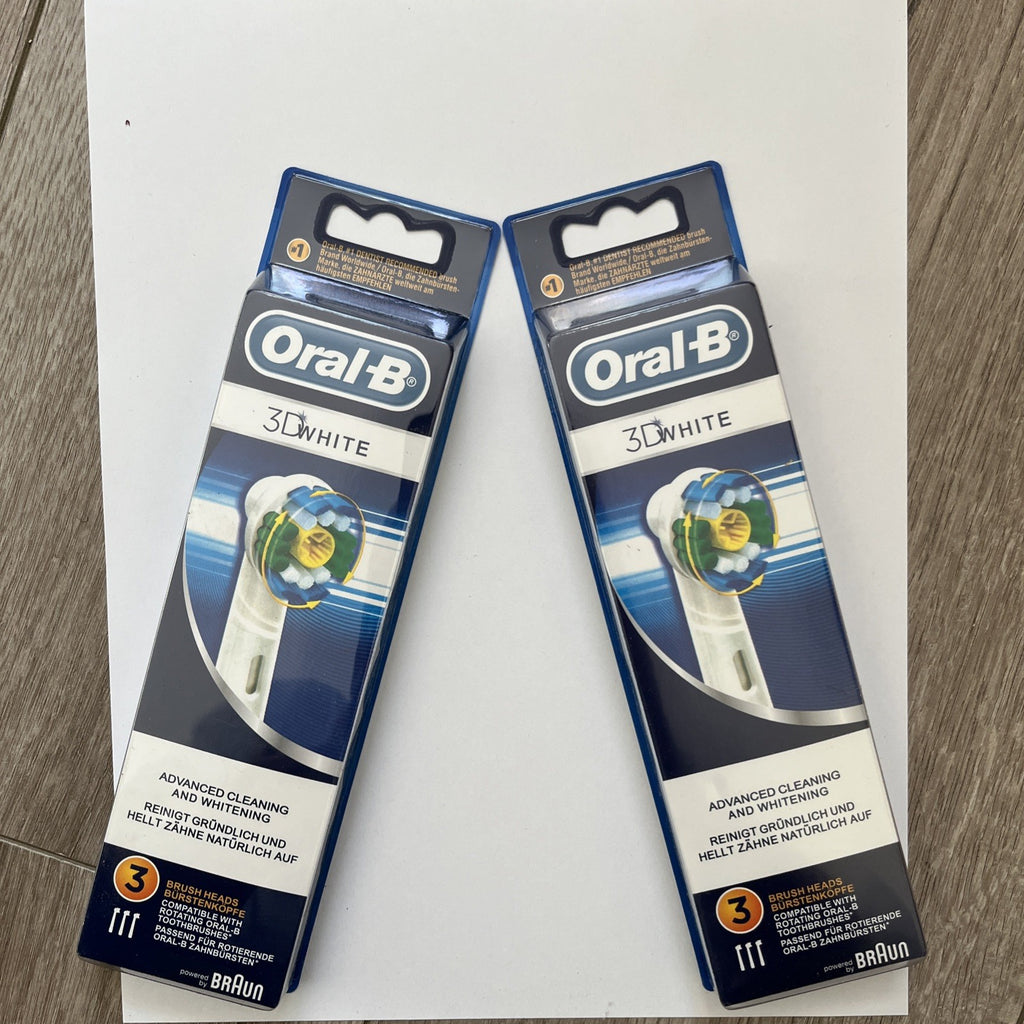 Oral-B 3D White Replacement Toothbrush Heads - 6 Pack for Deep Cleaning