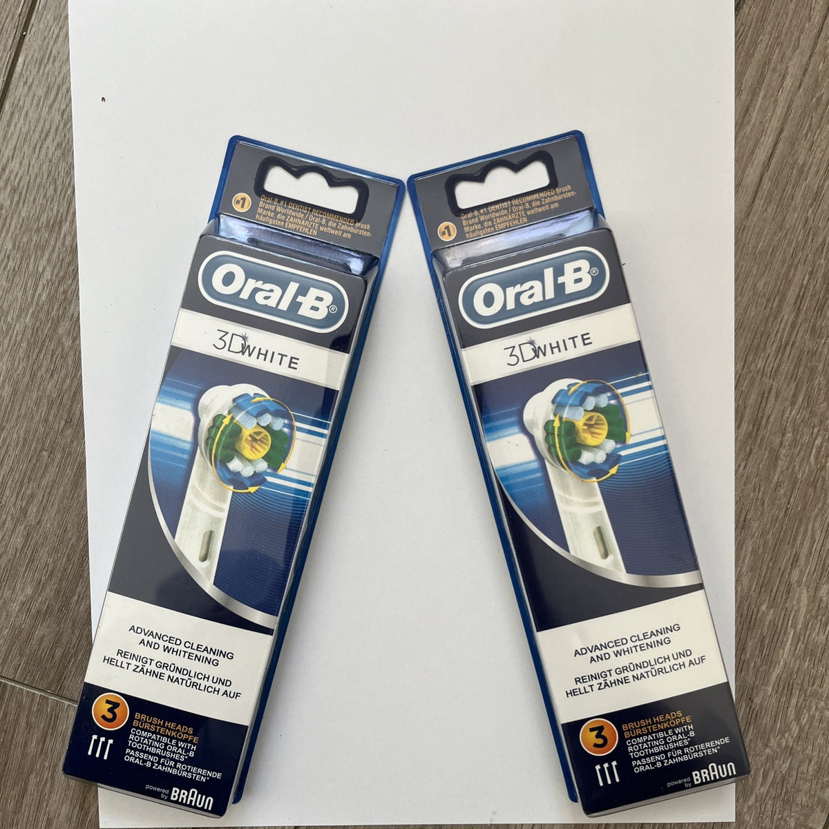 Oral-B 3D White Replacement Toothbrush Heads - 6 Pack for Deep Cleaning