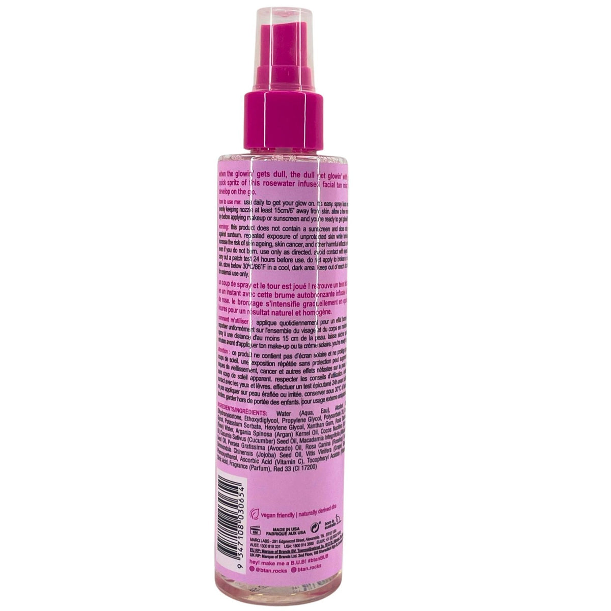 Dark Rosewater Facial Tan Mist - 3 Pack, Hydrating Self-Tanning Spray