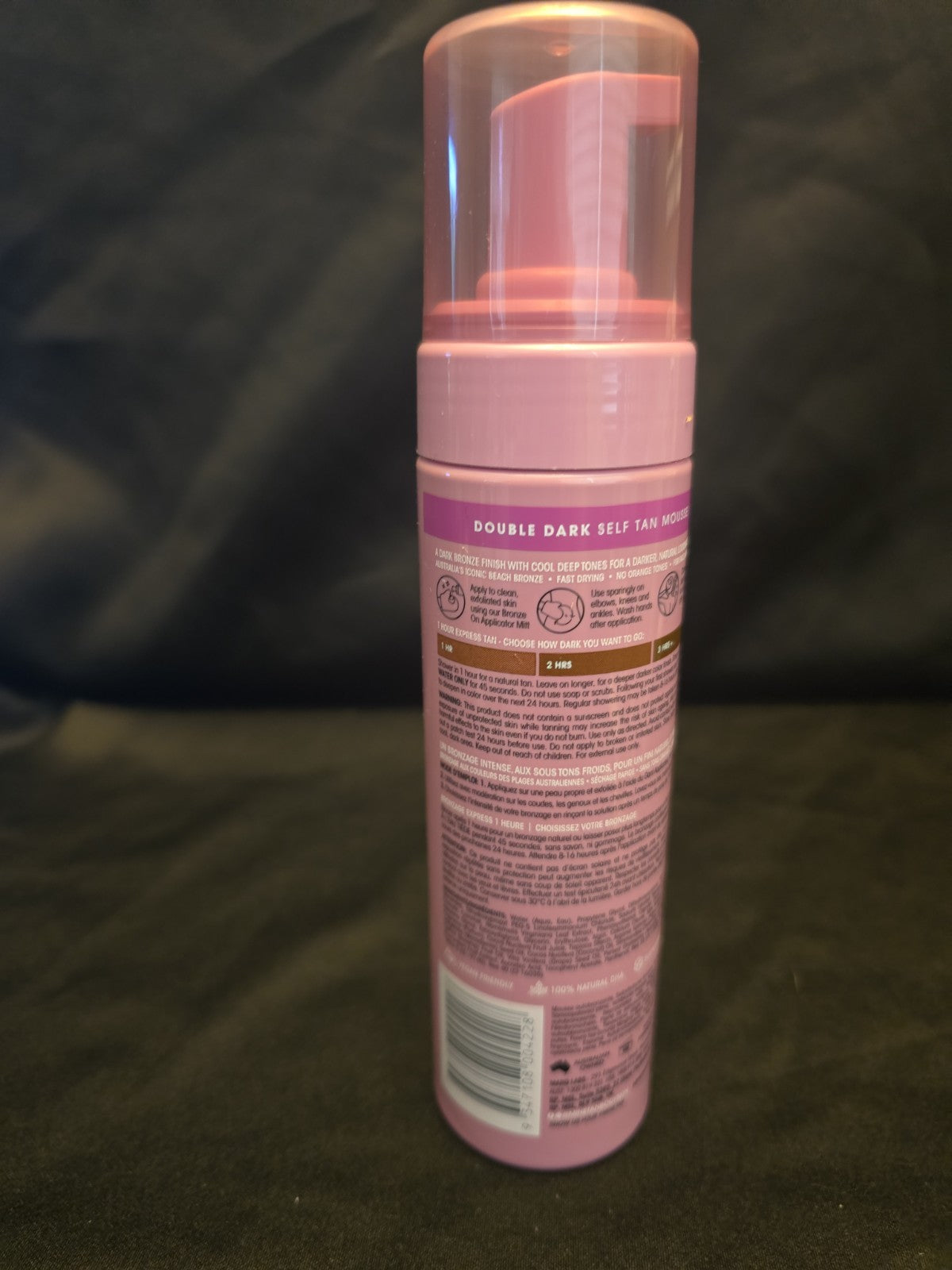 Mine Tan Double Dark Self Tanner Mousse 6.7 fl oz, Deep Bronze Tan, Coconut Scent