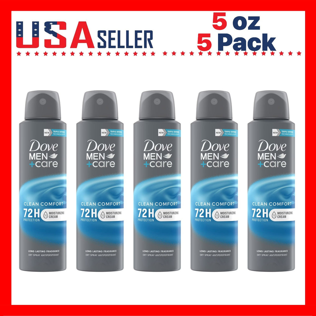Men's Deodorant Spray 150ml 5oz - 48H Fresh & Odor Protection, Gentle Formula