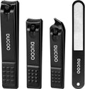 Premium Nail Clipper Set for Men and Women - 4 Pieces with Nail File & Cuticle Cutter