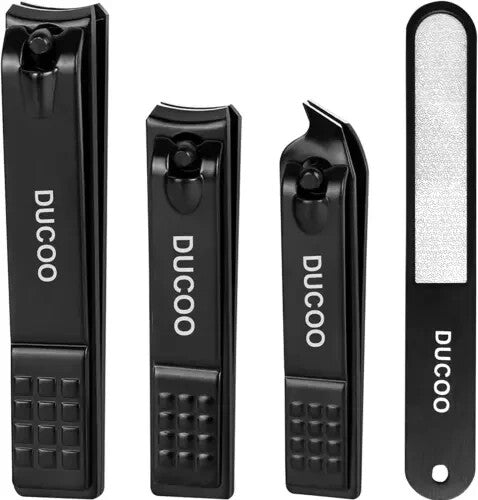 Premium Nail Clipper Set for Men and Women - 4 Pieces with Nail File & Cuticle Cutter