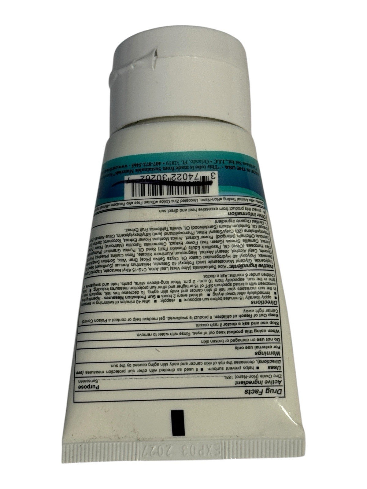 Natural Reef Friendly Sunscreen SPF 30 2oz - Broad Spectrum Water Resistant