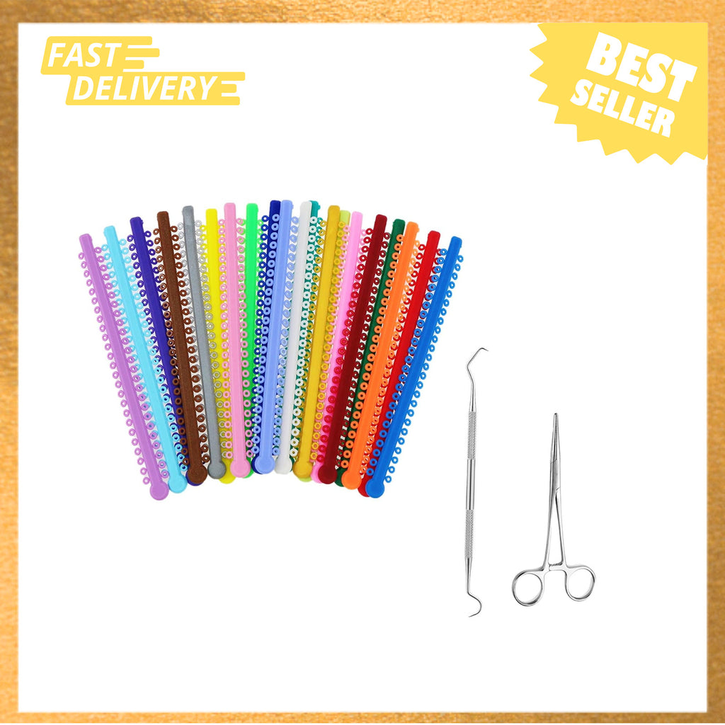 Multicolor Orthodontic Ligature Ties Kit Rubber Bands for Braces DIY Replacement