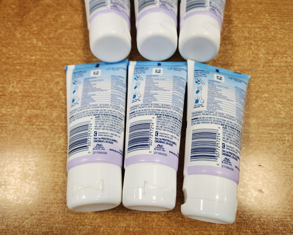 Secret Whole Body Deodorant Cream 6 Pack - Completely Clean Scent, 3oz