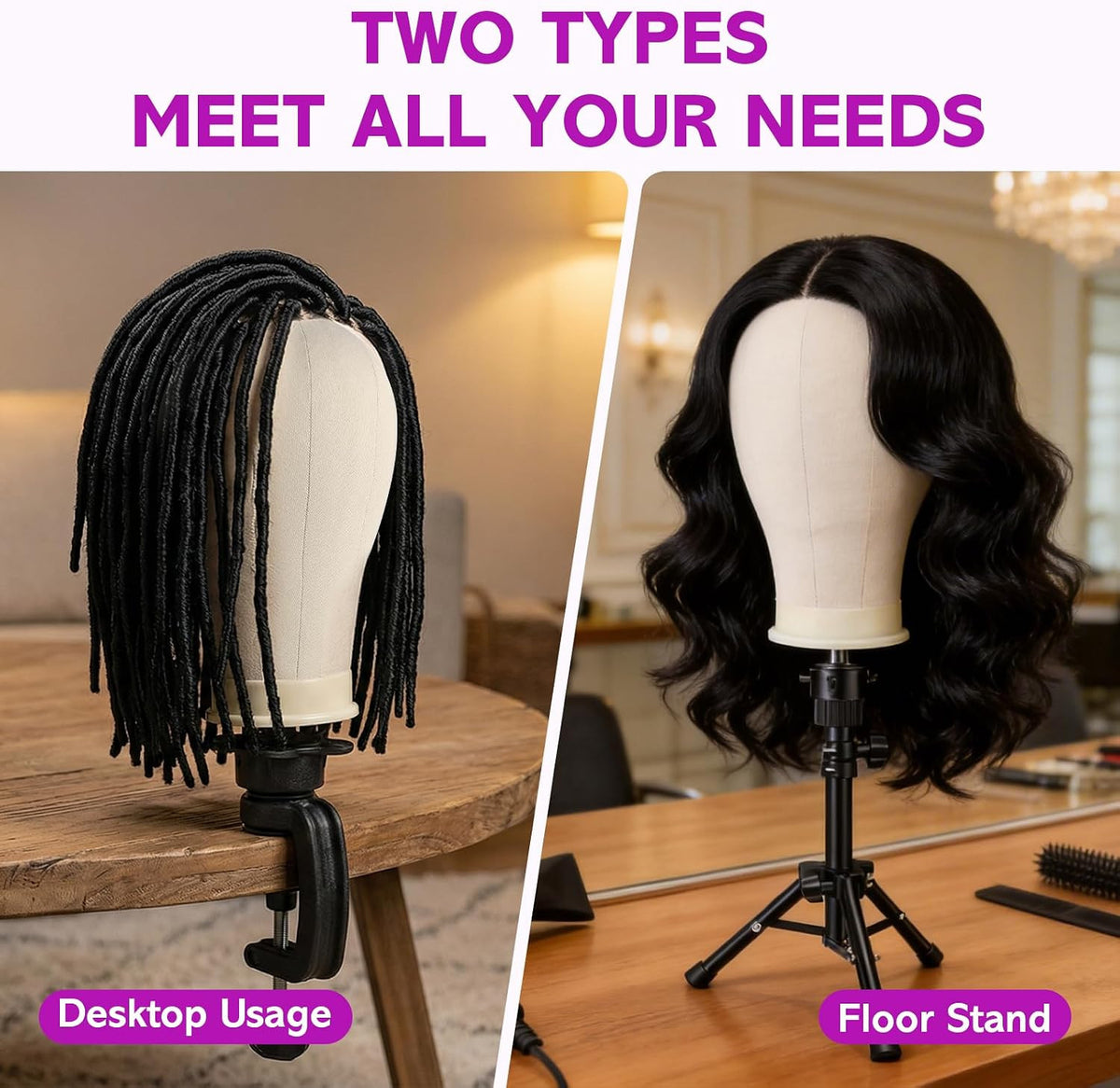 Wig Stand Mannequin Head with Tripod for Wig Styling and Display