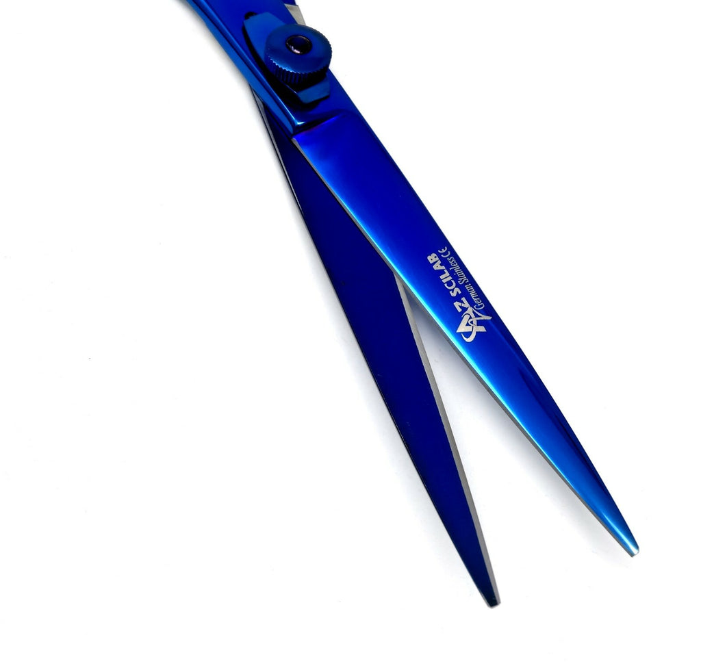 7-Inch Professional German Hair Cutting Scissors Shears - Metallic Blue