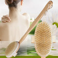 Wooden Long Handle Shower Body Brush Detachable Bath Back Scrubber Massage