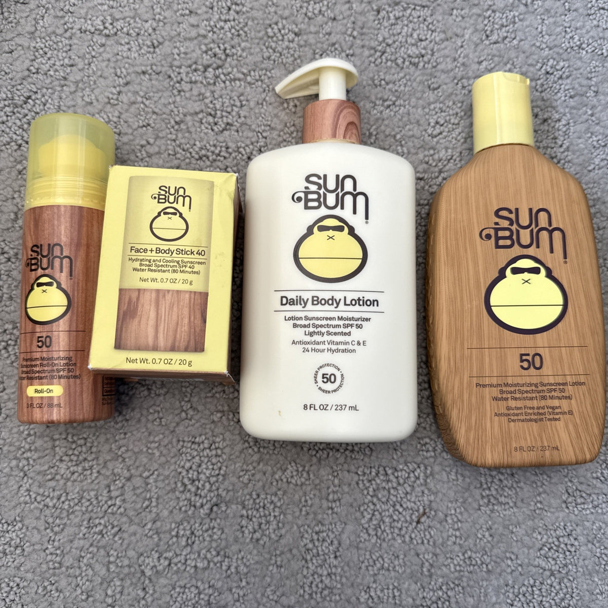 Sun Bum SPF 50 Sunscreen Lot - Face & Body, Fast Shipping