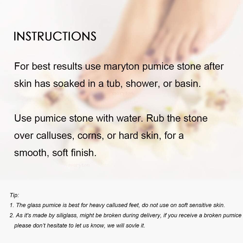 Double Sided Glass Pumice Stone Foot Callus Remover 2 Count