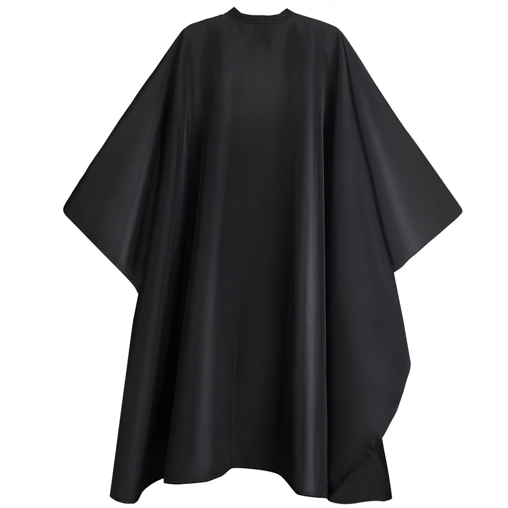 Waterproof Barber Cape for Men & Women - Large 64 x 56 Inches, Adjustable Neck, Black