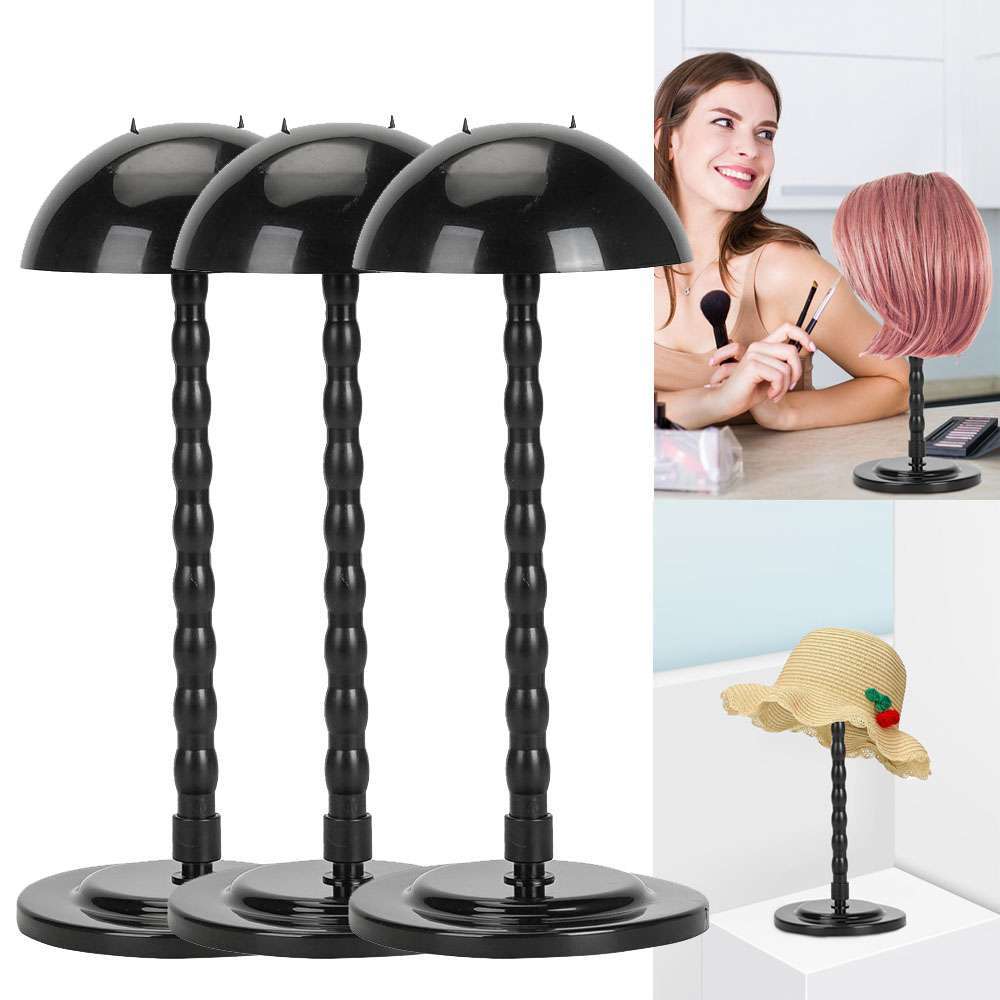 Portable Wig Stand Holder 13.8 Inch for Wigs & Hats - 1/2/3 Pack