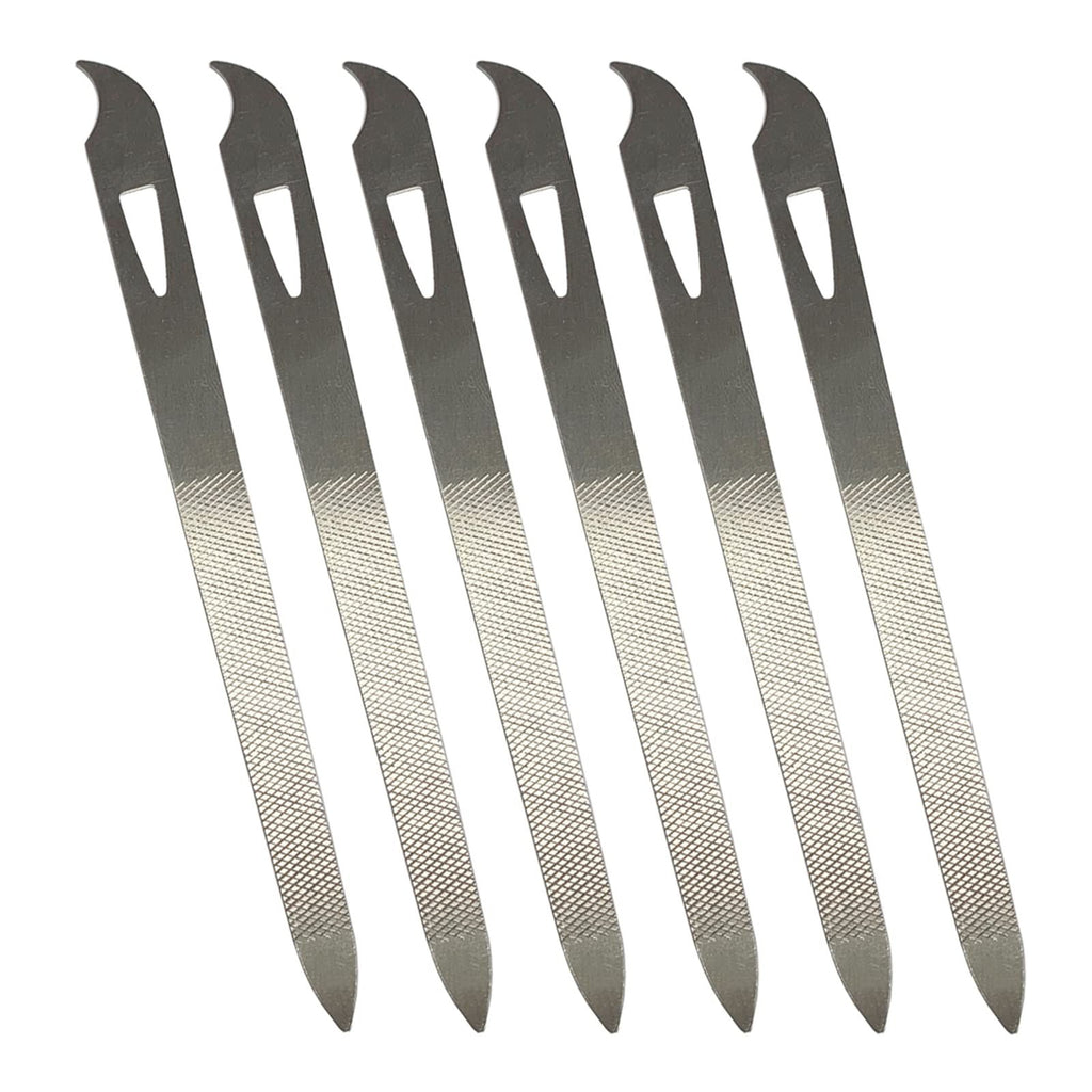 Stainless Steel Nail Files 5.5 Inch for Natural Nails, Manicure & Pedicure