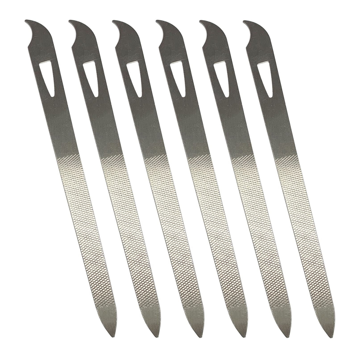 Stainless Steel Nail Files 5.5 Inch for Natural Nails, Manicure & Pedicure