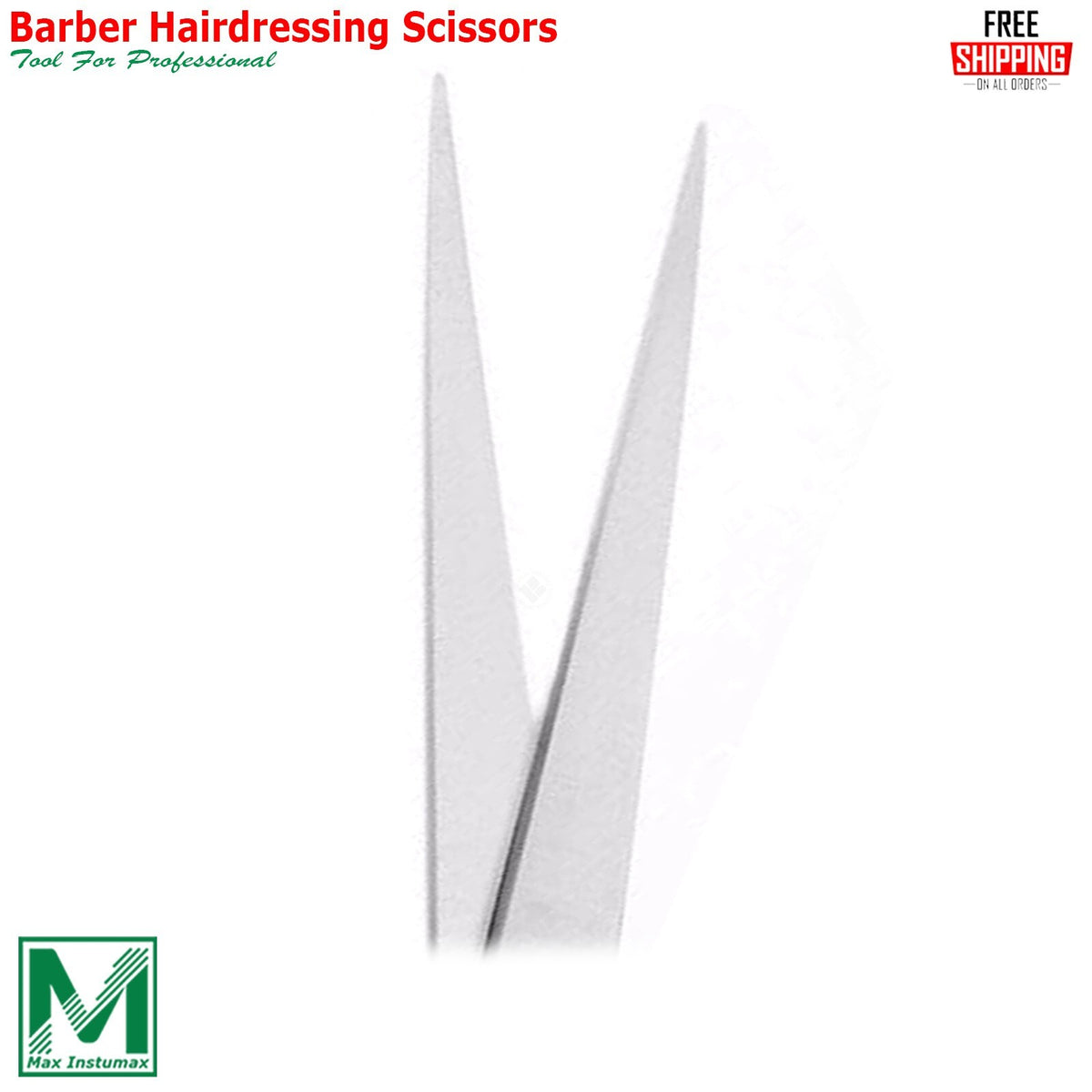 Professional Hair Cutting Scissors 6.5 Inch Stainless Steel Shears with Black Rings