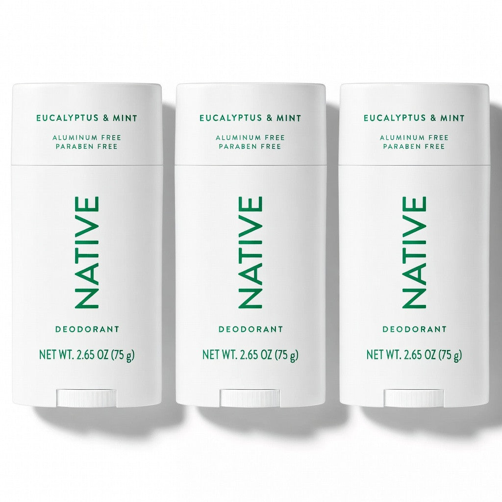 Aluminum-Free Deodorant Eucalyptus & Mint Stick 2.65oz - Lot of 3