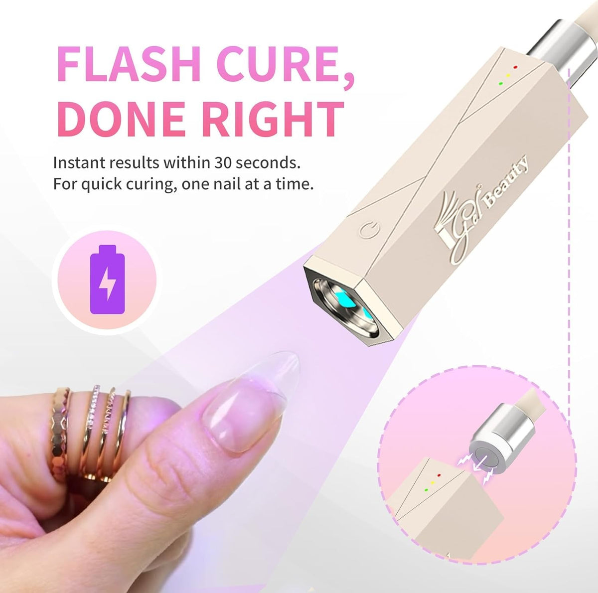 Mini LED Nail Lamp with Hands-Free Sensor Cordless Portable Curing Light