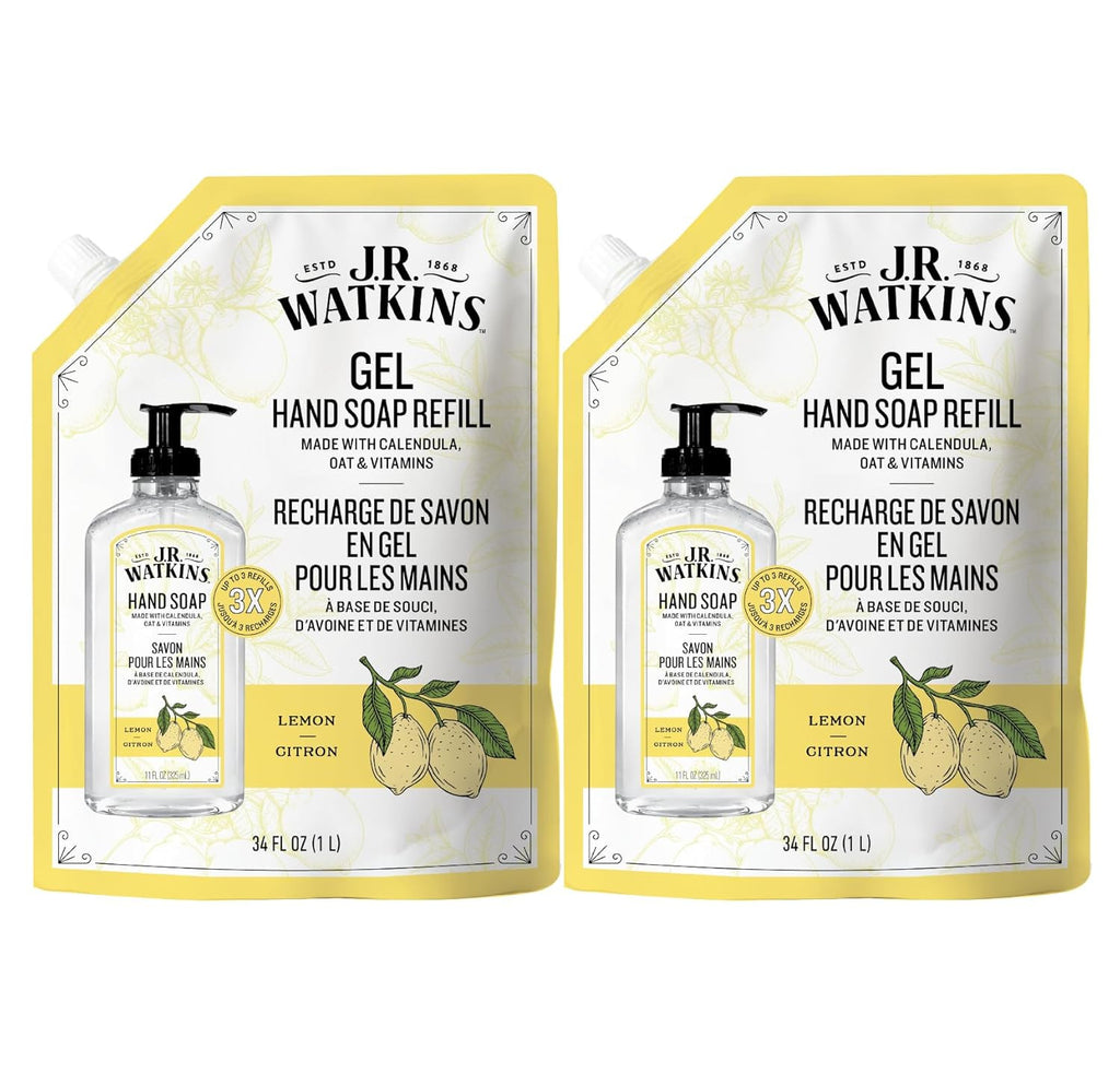 Moisturizing Hand Soap Refill with Plant-Based Cleansers - Lemon, 34 Fl Oz (2 Pack)