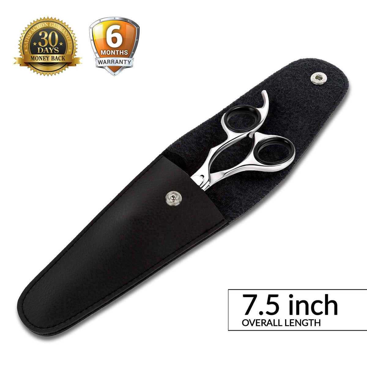 Professional Curved Dog and Cat Shears - 7.5 Inch, Adjustable Tension, Sharp Japanese Steel