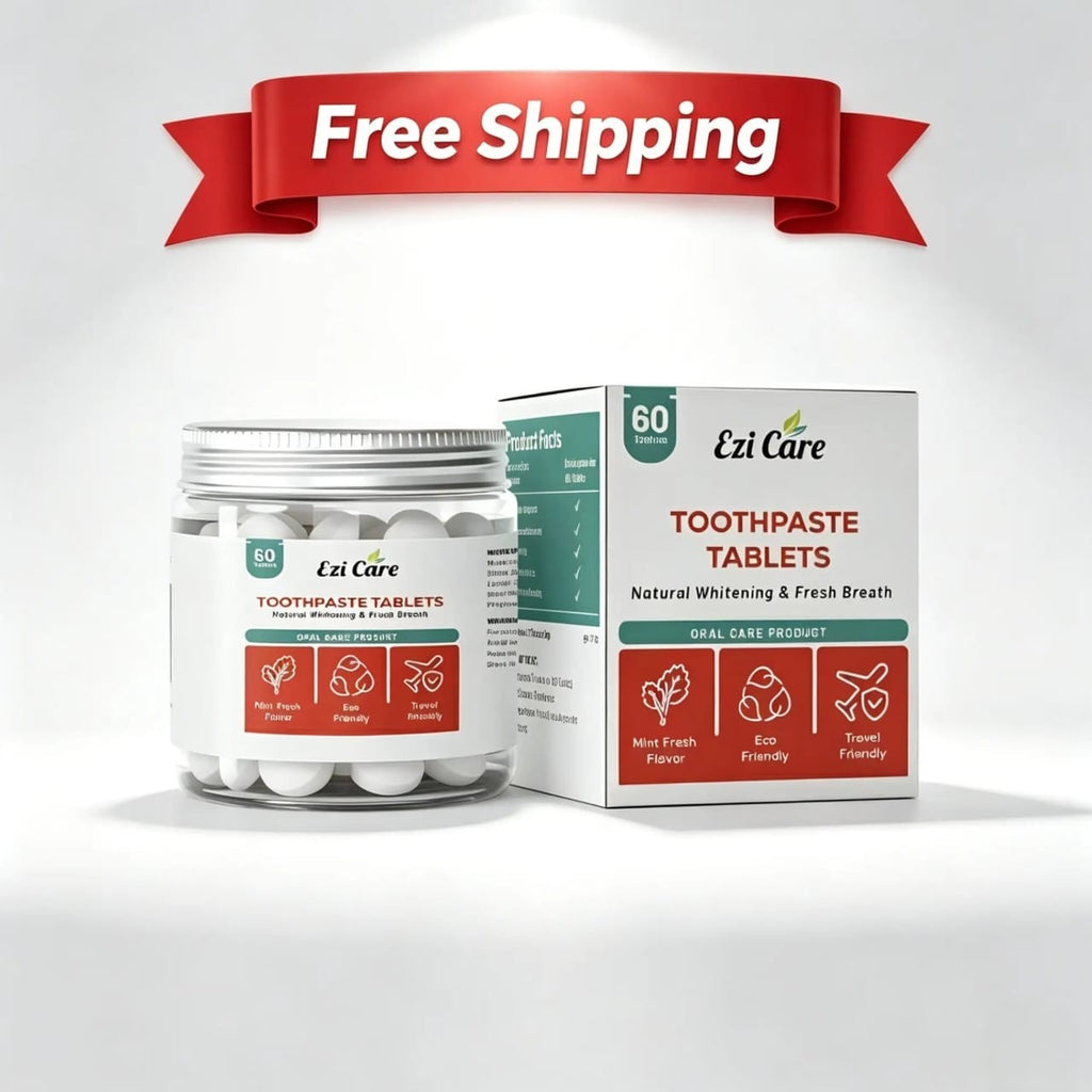 Toothpaste Tablets Natural Whitening Mint Fresh Breath Eco-Friendly 60 Count