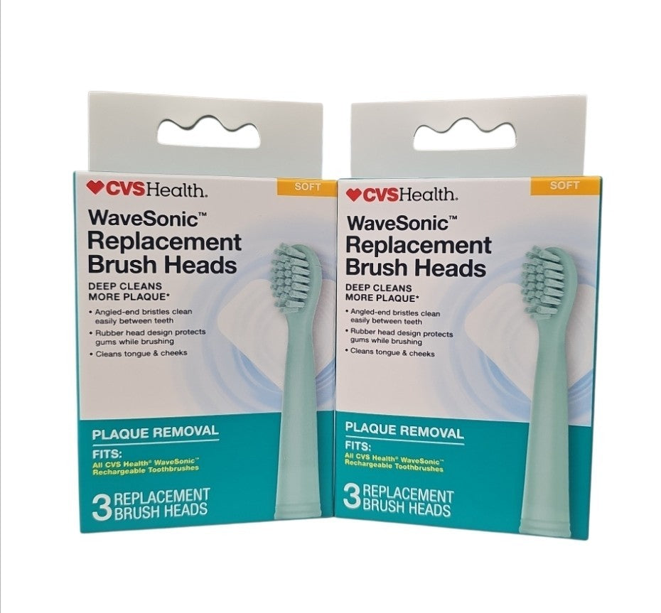 2 Pack Sonic Toothbrush Replacement Heads - Green