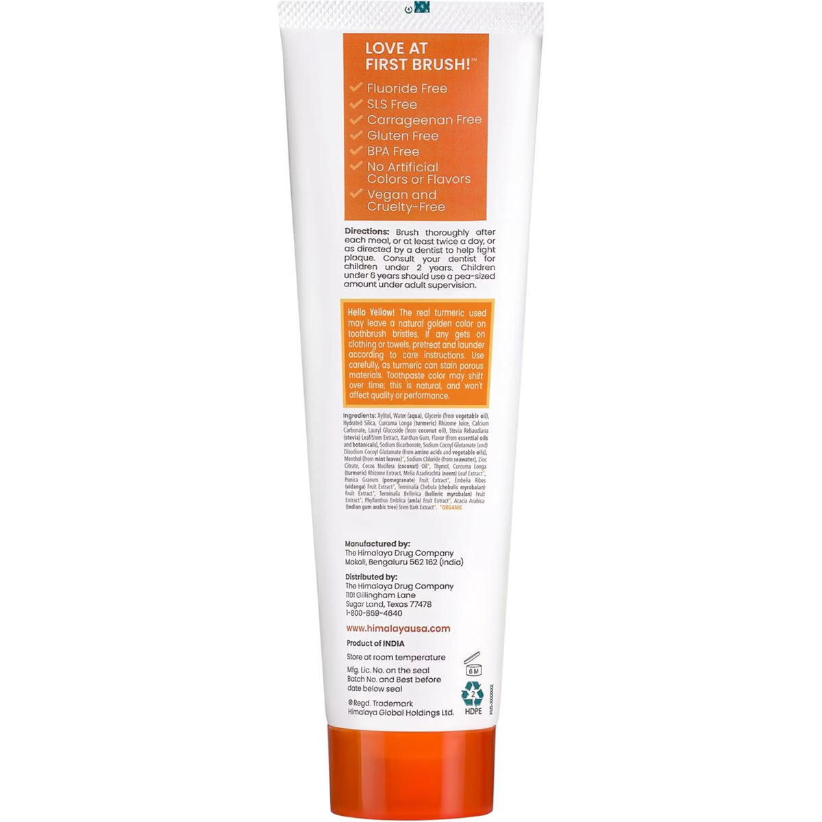 Turmeric Whitening Antiplaque Toothpaste with Coconut Oil - Pack of 4