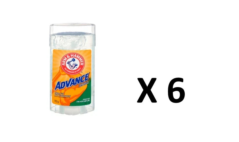 6-Pack Clear Gel Antiperspirant Deodorant - Long-Lasting Fresh Scent, 113g