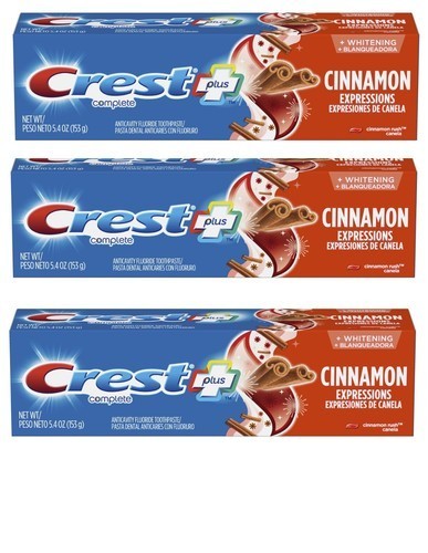 Crest Complete Plus Cinnamon Expressions Toothpaste 5.4oz Pack of 3