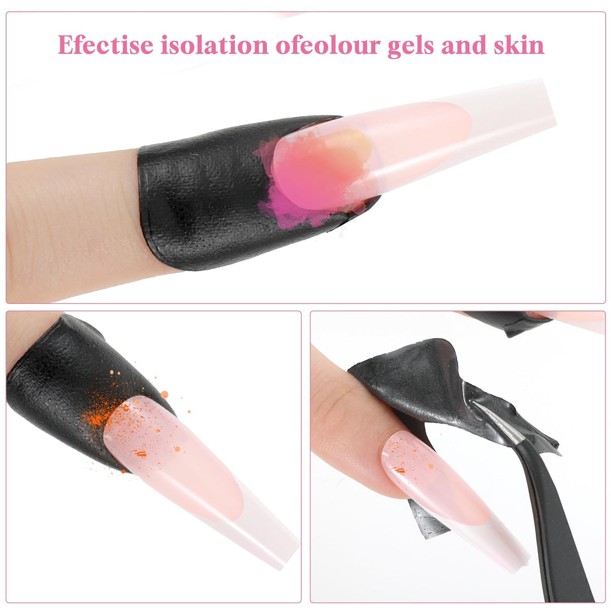 Nail Polish Protector U-Shaped Cuticle Barrier for Nails Painting - Pack of 100