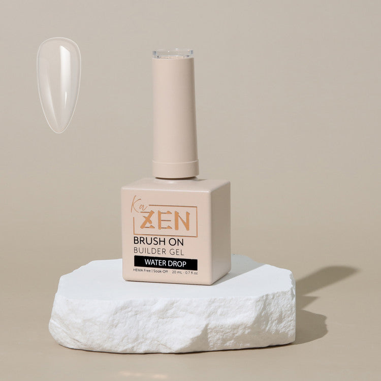 Water Drop Clear Builder Gel for Nails - 20mL Brush-On Strength & Shine