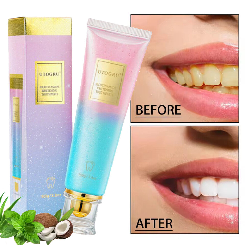 Niacinamide Whitening Toothpaste - Natural Enamel Safe Toothpaste for Bright Smile