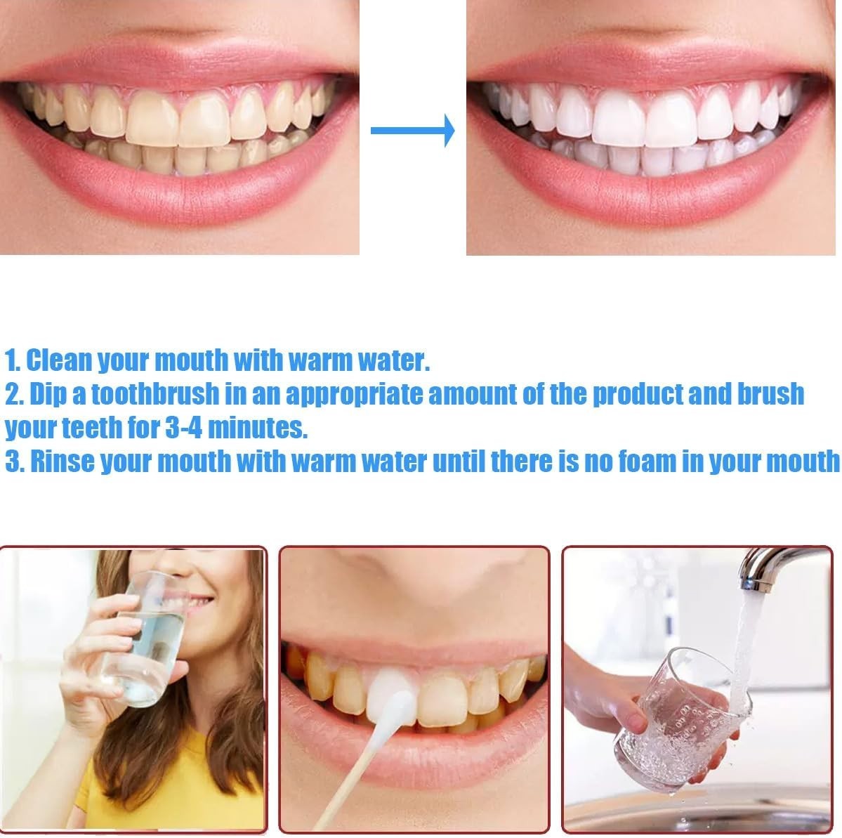 Niacinamide Whitening Toothpaste - Fluoride-Free, Surface Stain Removal, Deep Cleaning - 3 Pack