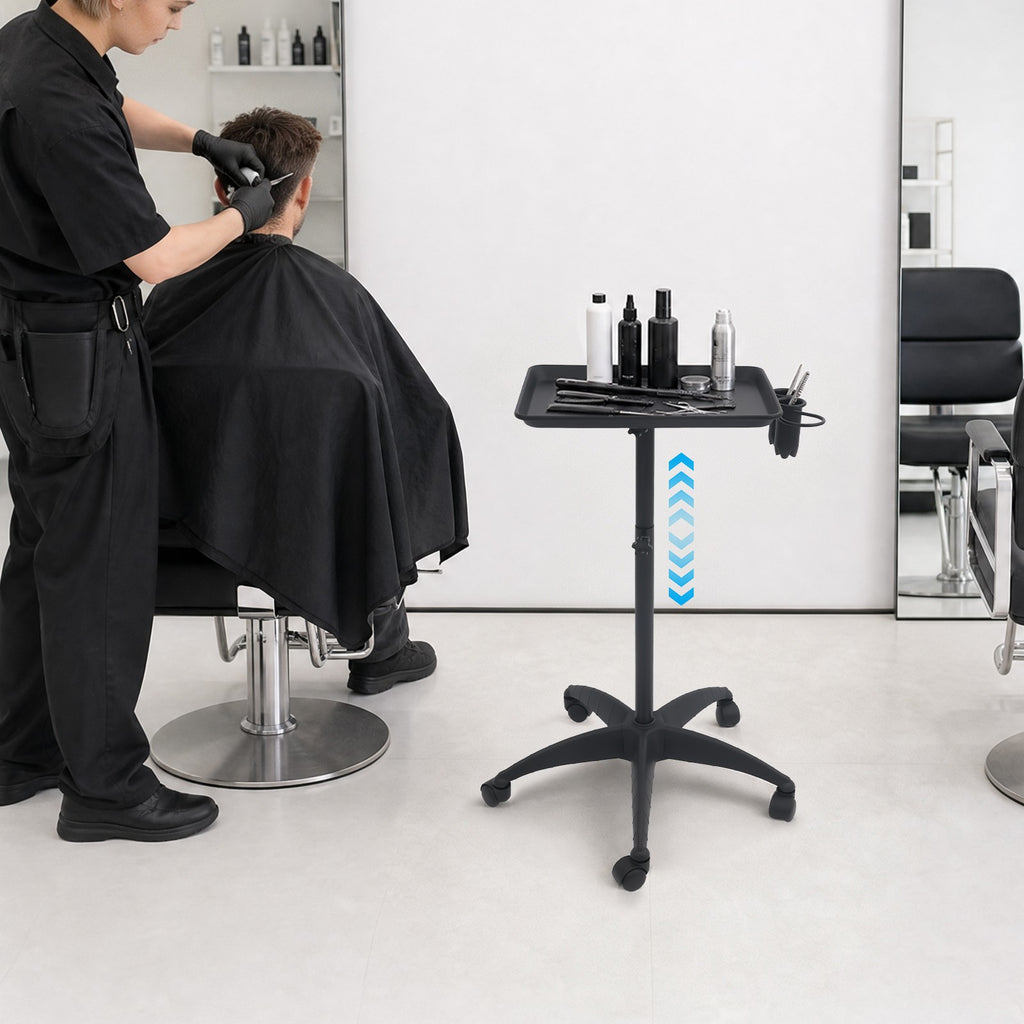 Professional Salon Hair Trolley with Adjustable Height & Large Tray