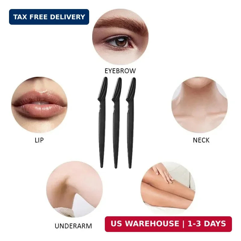 Dermaplane Razor for Face & Eyebrows - 12 Pack Microdermabrasion Tool for Women Men