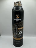 Australian Gold SPF 30 Instant Bronzer Sunscreen Spray 6oz - Continuous SPF