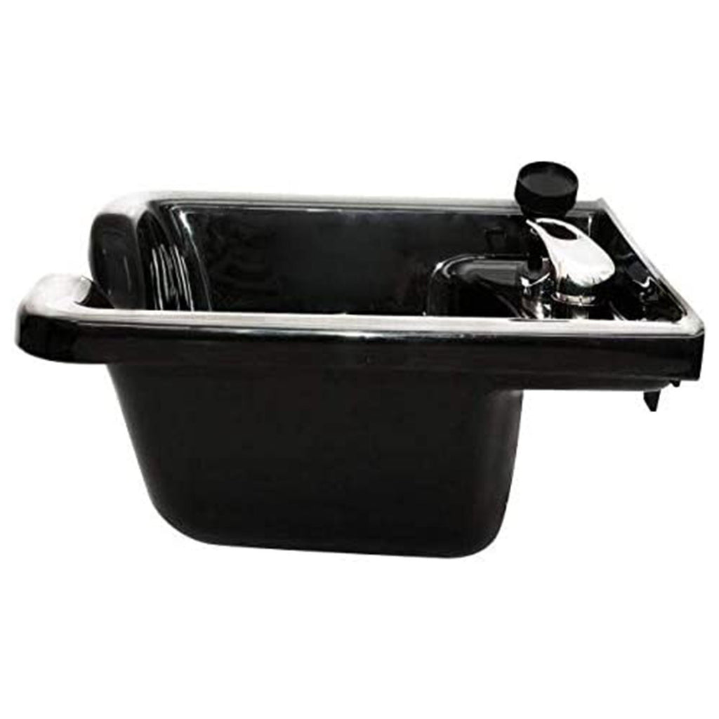Professional Shampoo Bowl Set with Fixture for Salons, Black