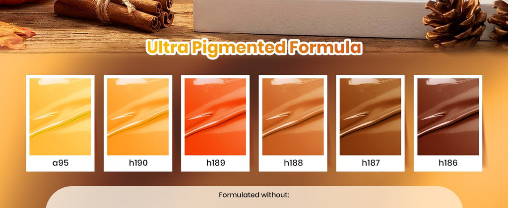 Fall Colors Gel Nail Polish Set - 6 Cozy Autumn Shades for DIY Manicure