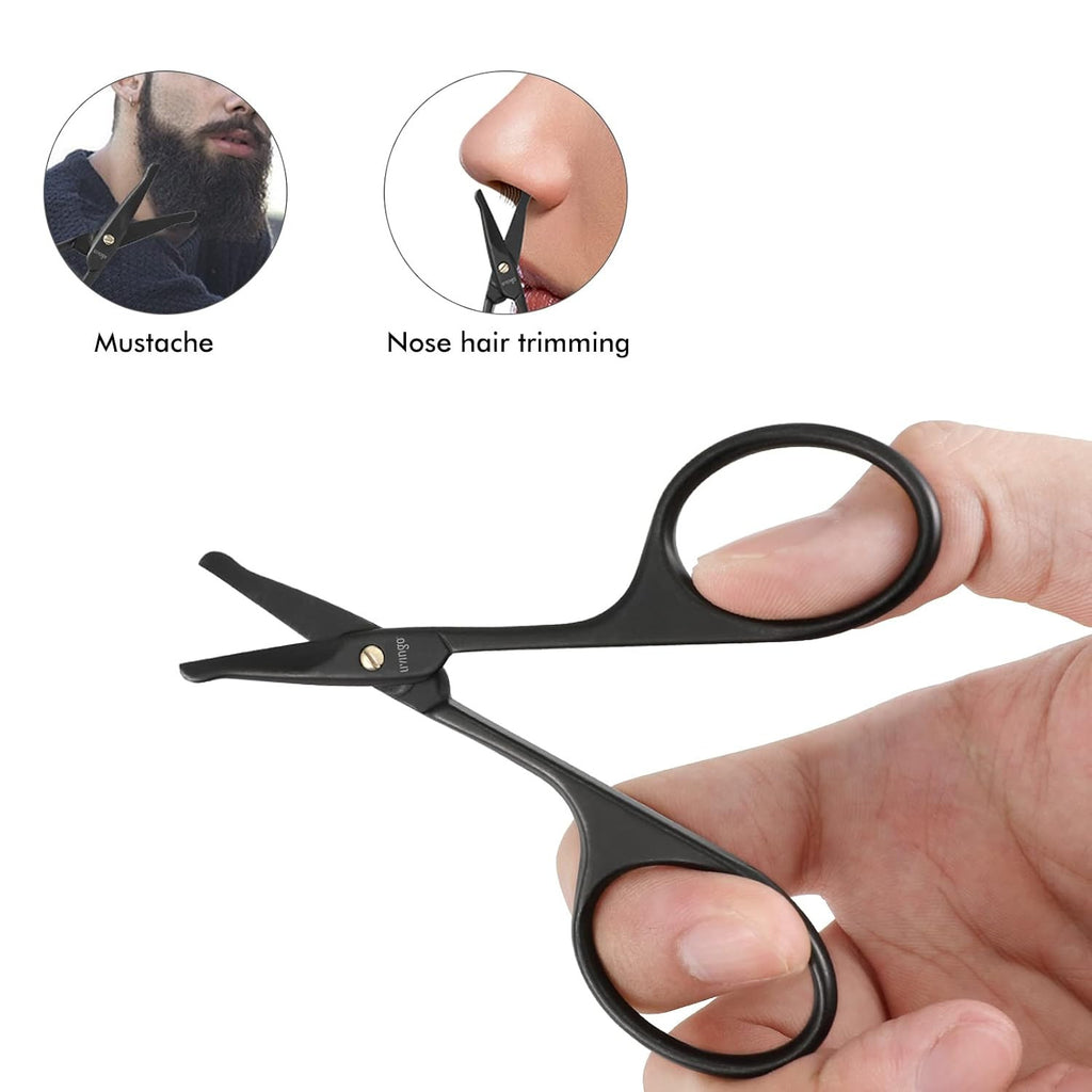 Nose Hair Scissors 3.75 Inch Safety Curved Rounded Tip for Facial Grooming