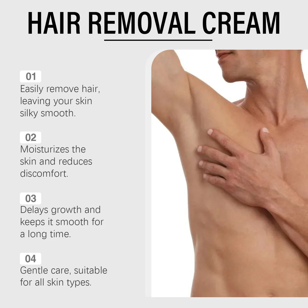 Men's Intimate Hair Removal Cream 100g for Sensitive Skin