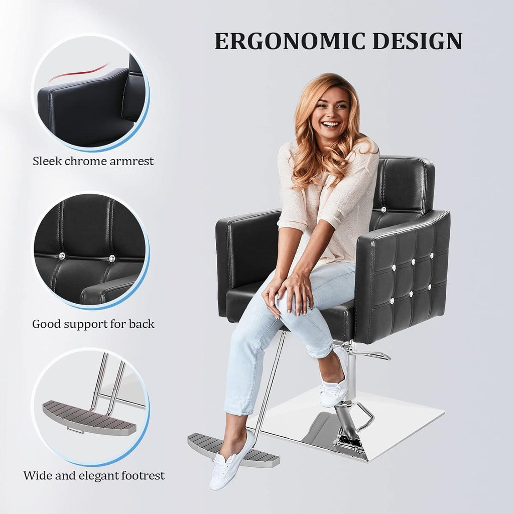 Heavy Duty Hydraulic Barber Chair for Salon and Barbershop