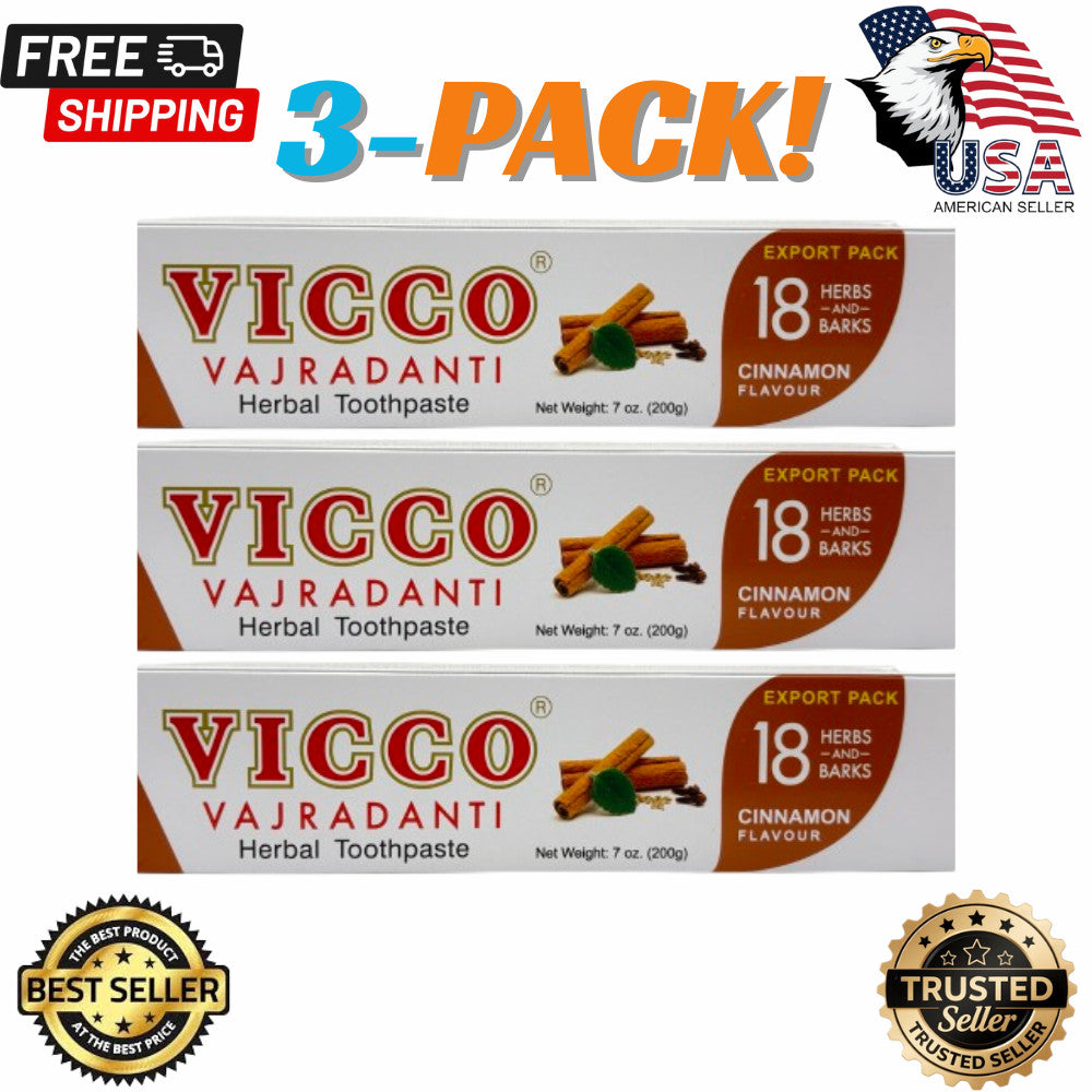 Herbal Ayurvedic Toothpaste for Gums and Teeth - 200g, 3-Pack