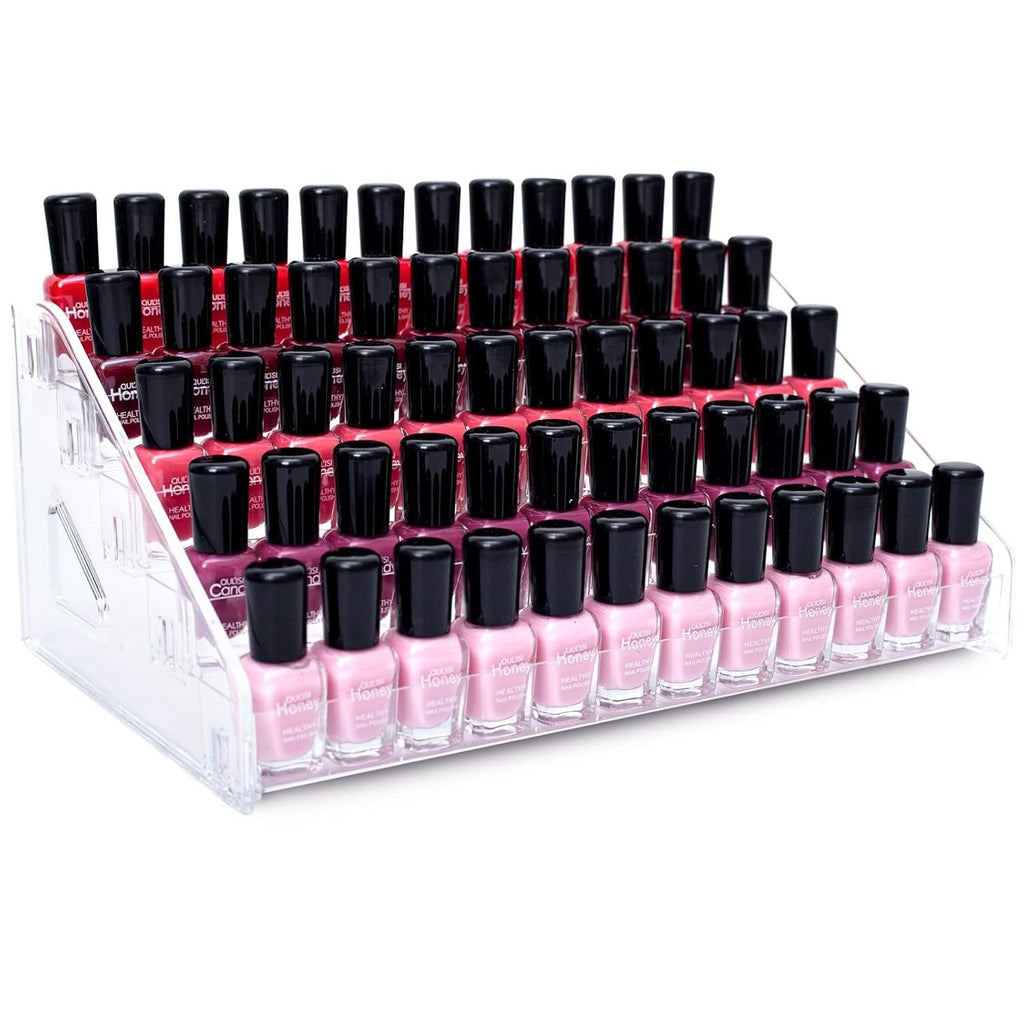 Multi-Layer Nail Polish Organizer Wall-Mount Storage Case Clear Acrylic