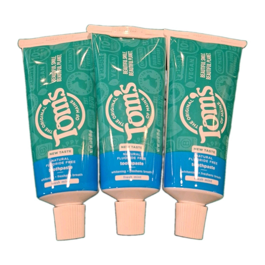 Travel Size Fluoride-Free Toothpaste with Fresh Mint - 6 Pack, 3 oz
