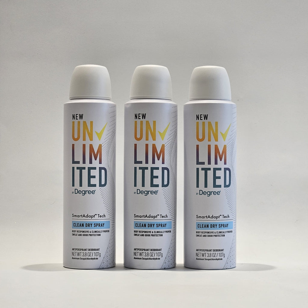 Degree Unlimited Antiperspirant Deodorant Spray 3.8 oz Pack of 3