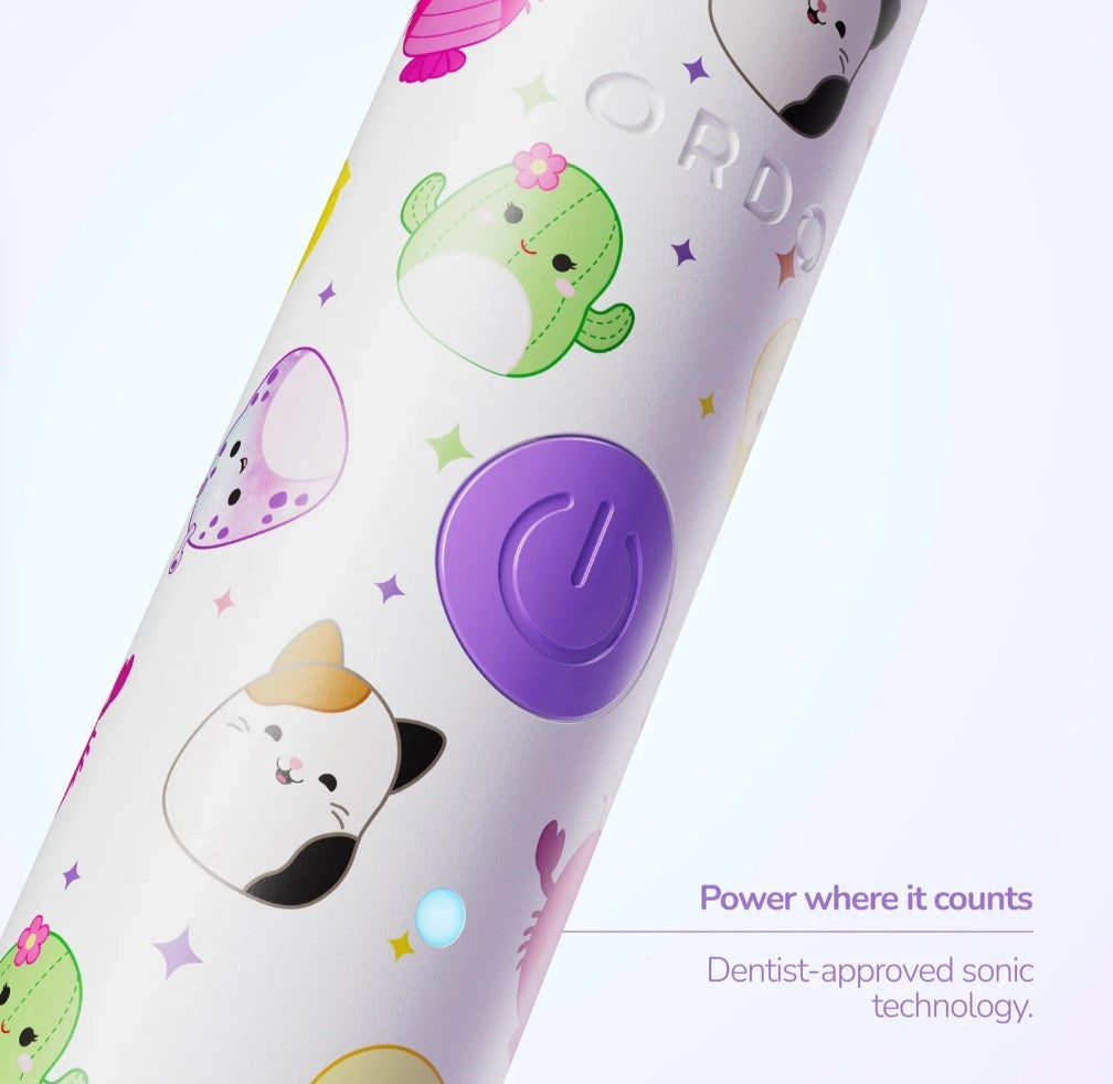 Kids Electric Toothbrush with Sonic Edge - Rechargeable Squishmallows Design