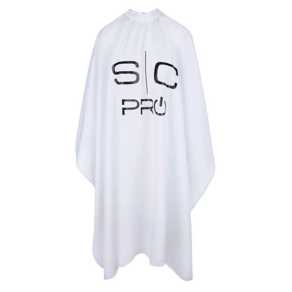 Extra Long Barber Cape White - Full Coverage Professional Haircut Cape