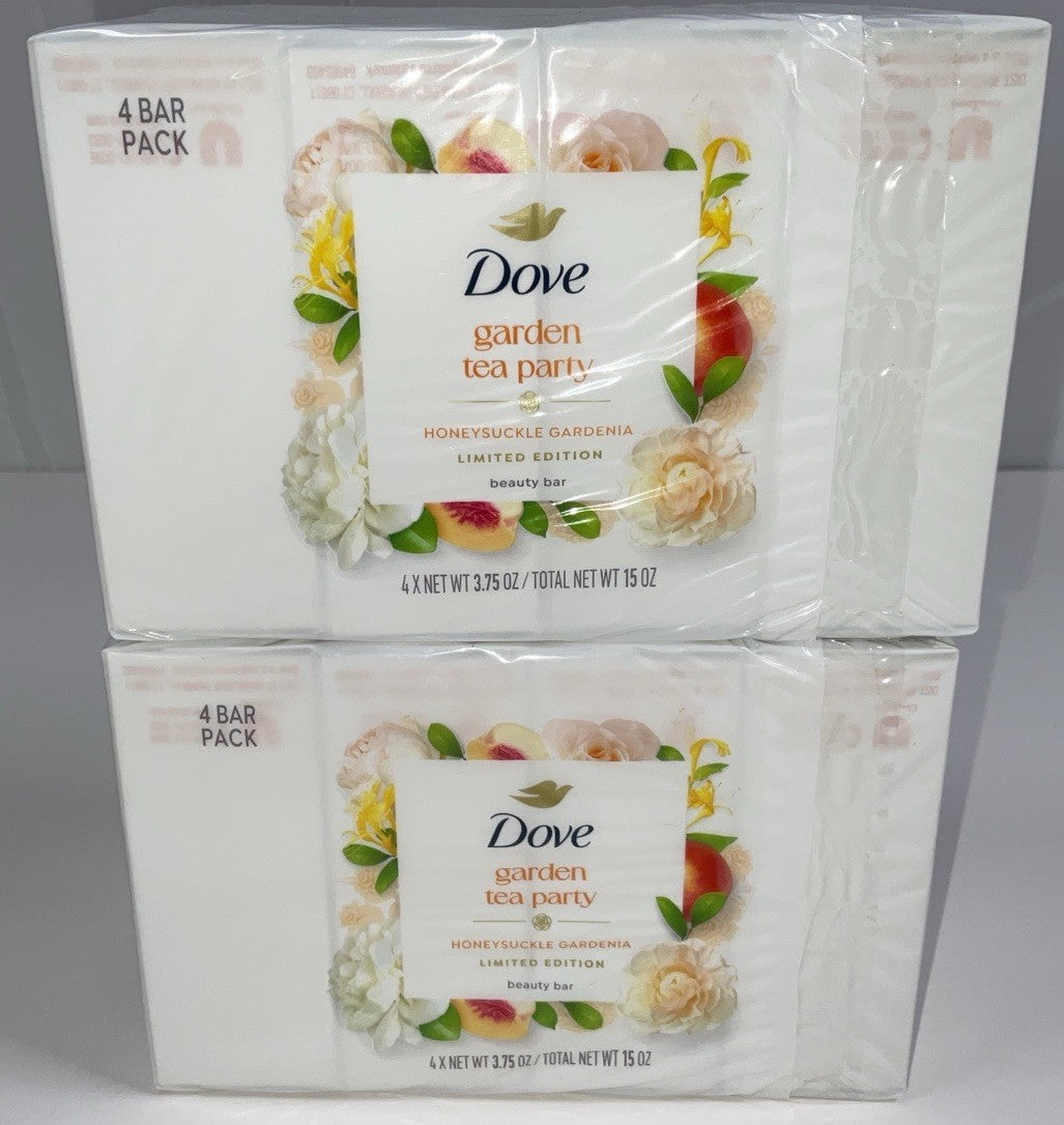 Dove Garden Tea Party Honeysuckle Gardenia Beauty Bar Set - 8 Full-Size Bars